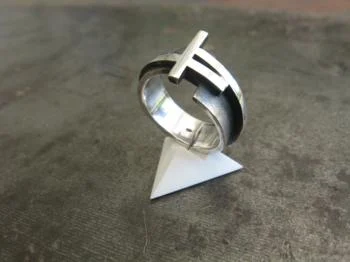 zilver, gedeeltelijk gezwart